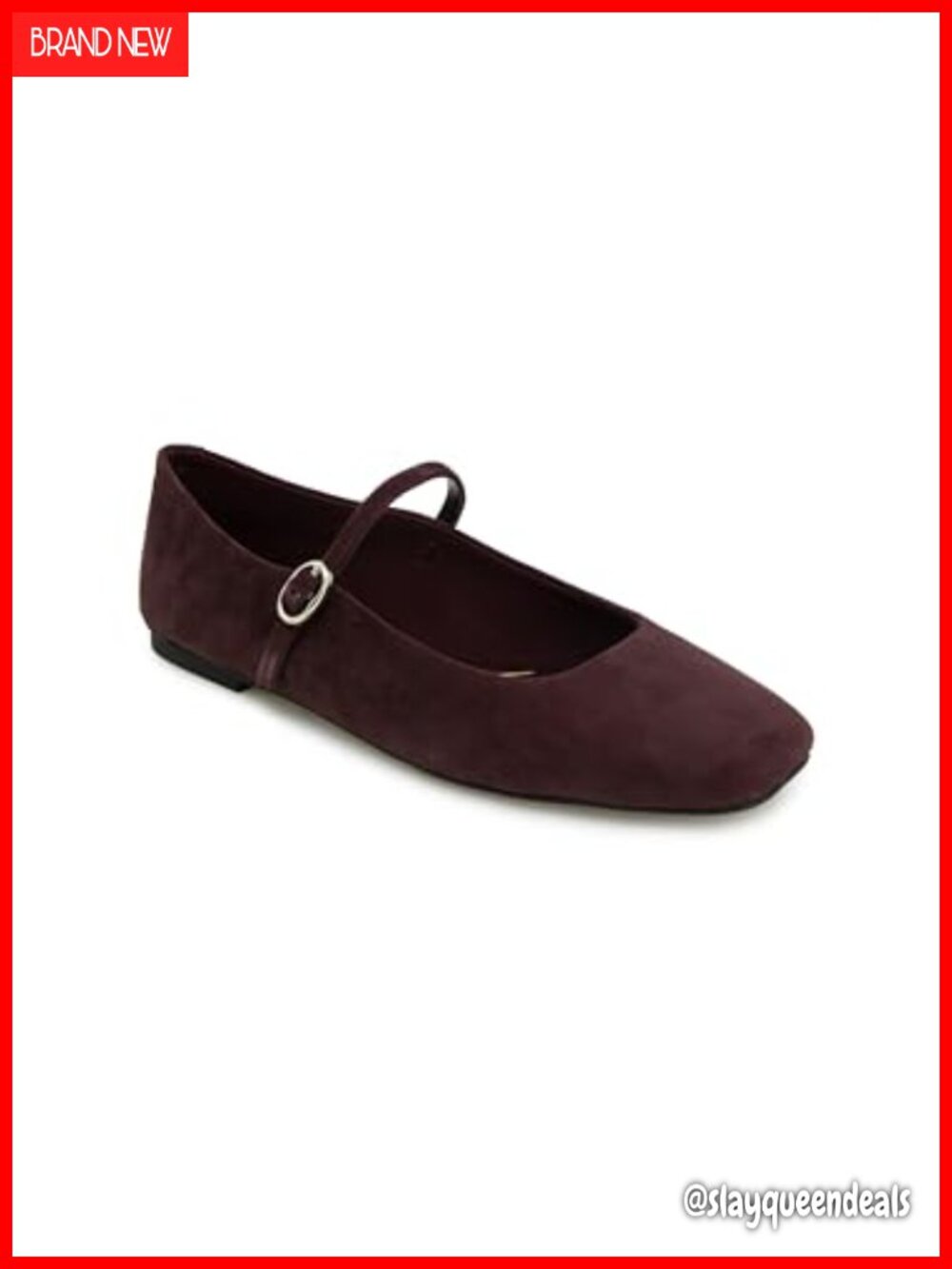 Suede Mary Jane Flats with Adjustable Strap and Cushioned Insole